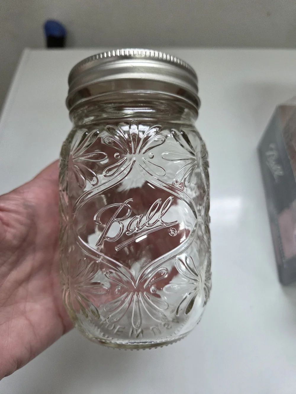 5 Glass Ball Jars with Silver Lids